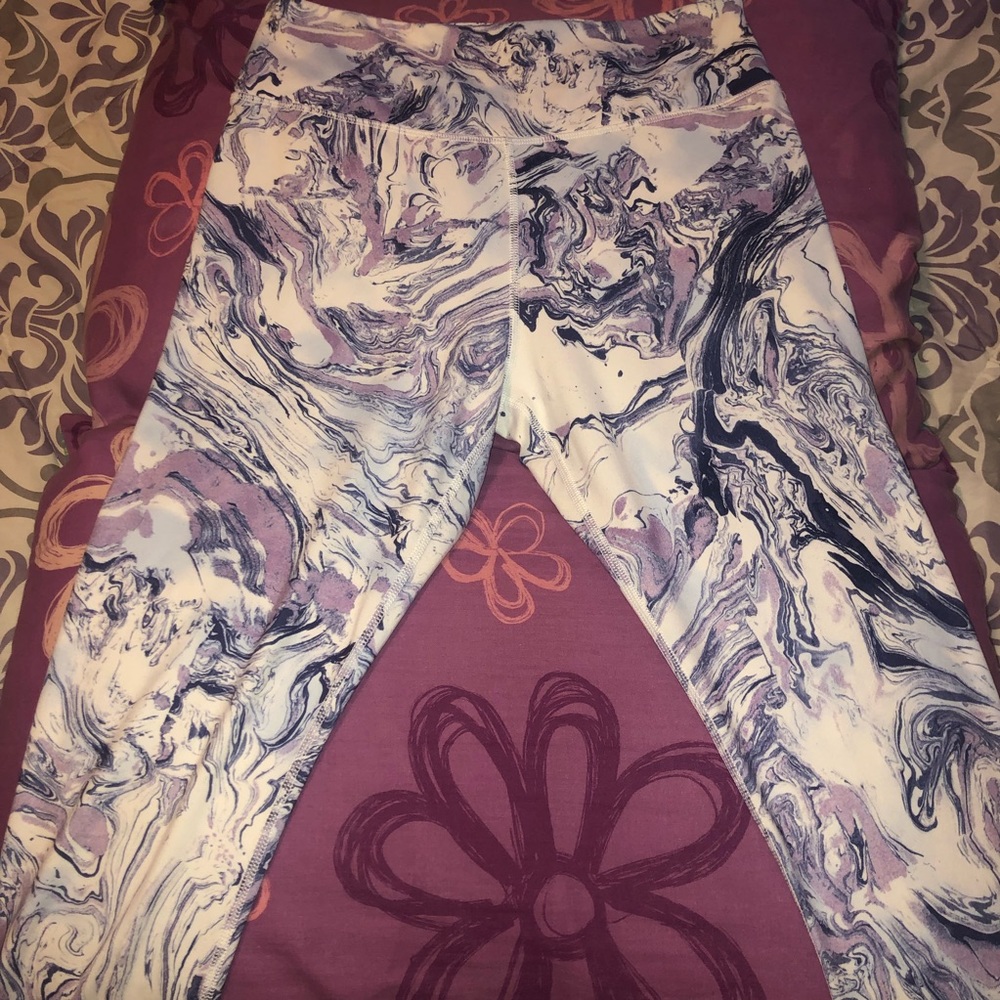Marble Leggings White Multi, L